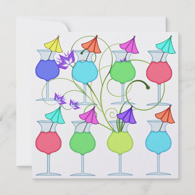 Cocktail PARTY - SRF Inbjudningar (Framsida)