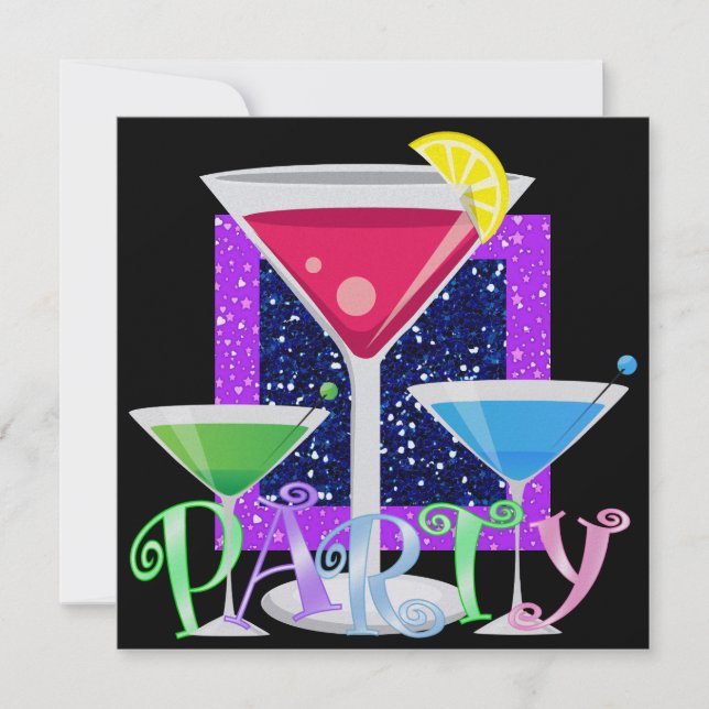 Cocktail PARTY - SRF Inbjudningar (Framsida)