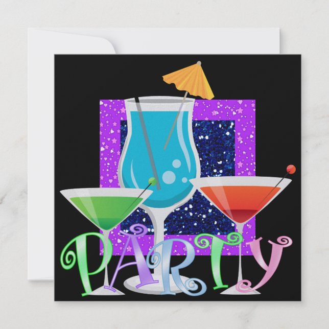 Cocktail PARTY - SRF Inbjudningar (Framsida)