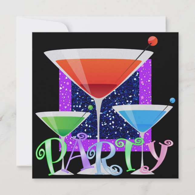Cocktail PARTY - SRF Inbjudningar (Framsida)