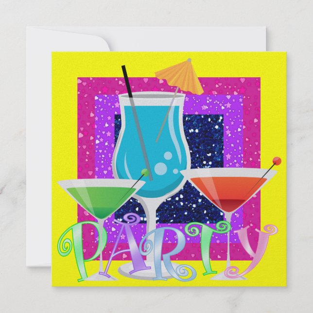 Cocktail PARTY - SRF Inbjudningar (Framsida)