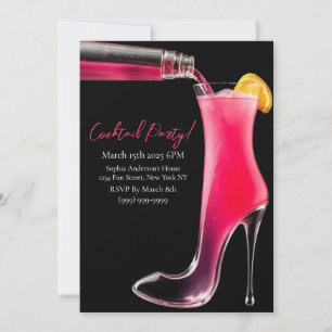 Cocktail Party-Stiletto och Cocktails Inbjudningar