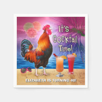 Cocktail Party Tropical Tupp Funny Birthday