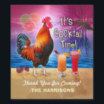 Cocktail Party Tropical Tupp Funny Birthday Vinflaska Etikett<br><div class="desc">Fira din sommarfödelsedag eller andra tillfälle med denna unika, humoristiska cocktail party-design. Den här roliga utformningen är perfekt för vilken tropisk vuxen som helst party, vare sig det är en dag vid bassäng, stranden, en roligt-sommar-bachelorettfest - eller till och med ett resa till kycklingkoften. När allt kommer omkring är det...</div>