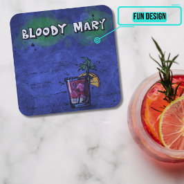 Cocktail Party Underlägg Collection - Bloody Mary Papper Kvadrat