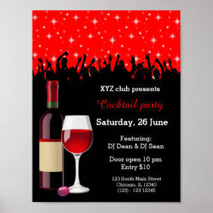 Cocktail party * välj bakgrund färg poster