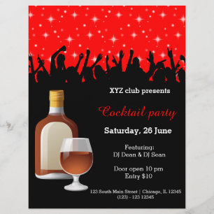 Cocktail party * välj bakgrund färg reklamblad