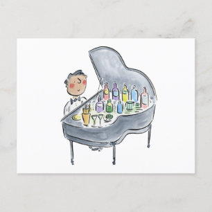 Cocktail Pianist Vykort