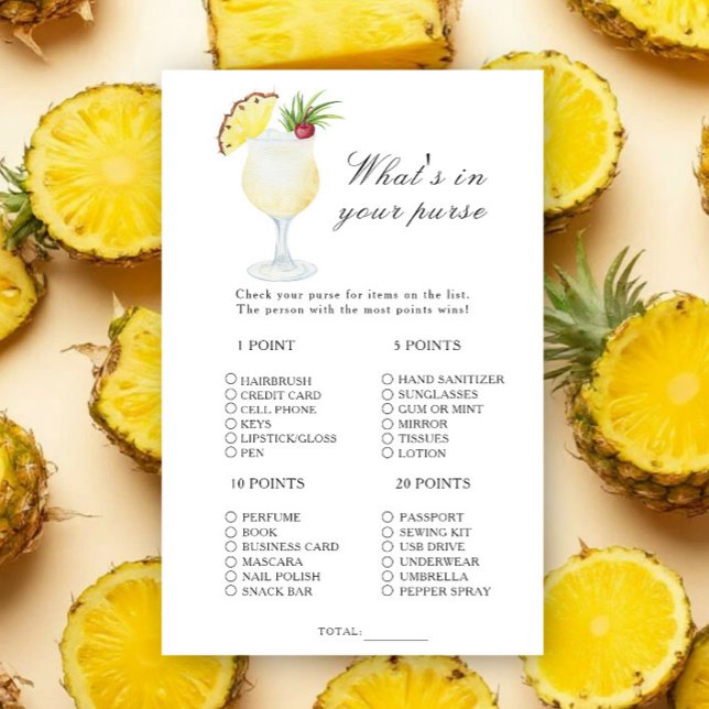 Cocktail Pineapple - What's in your purse game (Skapare uppladdad)