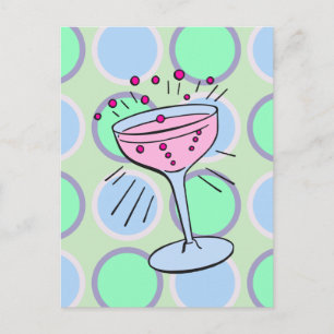 Cocktail Pop Art Vykort