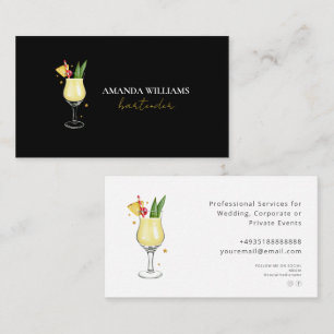 Cocktail Professionell Bartender-Affärskortet Visitkort