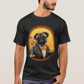 Cocktail Pug T Shirt