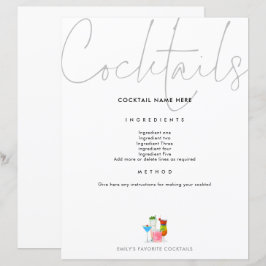Cocktail Recipe for Binder Page Future Mrs.