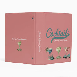 Cocktail Recipe Organizer 1950's Retro Vintage
