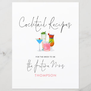 Cocktail Recipes Future Binder Header Page