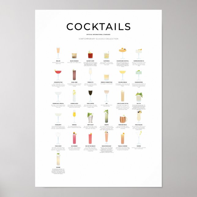 Cocktail-samling för contemporary Classics Poster (Framsidan)