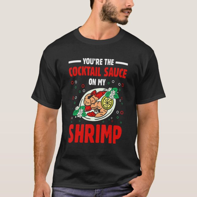 Cocktail Sauce Shrimp Seafood Crab Eating T Shirt (Framsida)