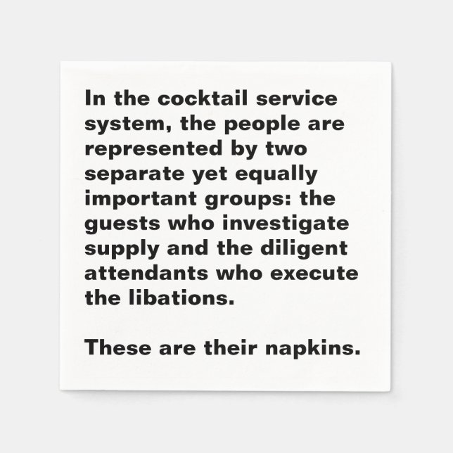 Cocktail Service System Crime Show Cocktail Pappersservett (Framsidan)