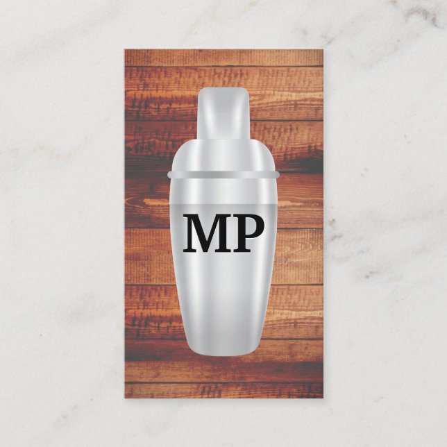 Cocktail Shaker | Träskivor Visitkort (Framsida)