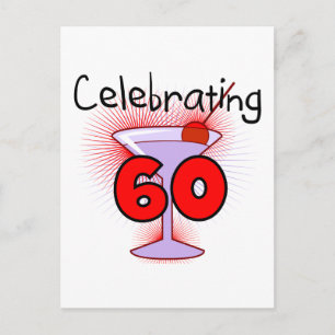 Cocktail som firar 60 Tshirts och gåvor Vykort