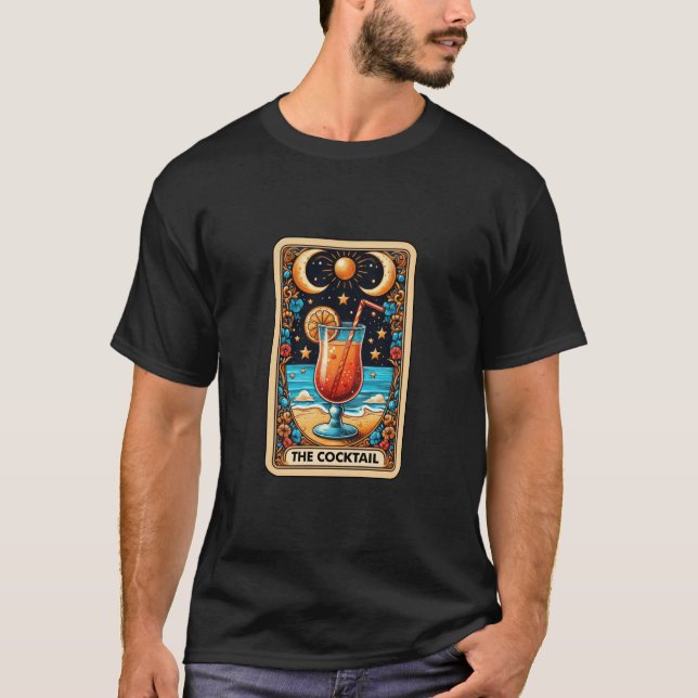 Cocktail Tarot Card T Shirt (Framsida)