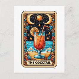 Cocktail Tarot Card Vykort