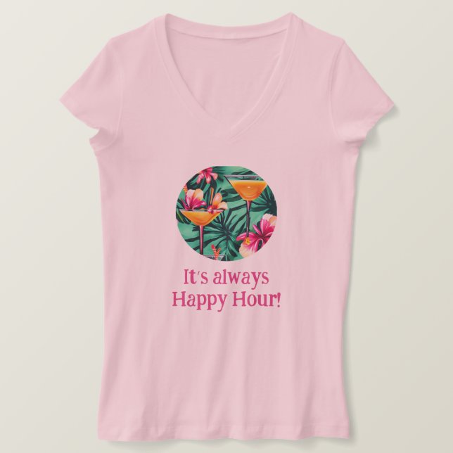 Cocktail Time T-Shirt (Design framsida)