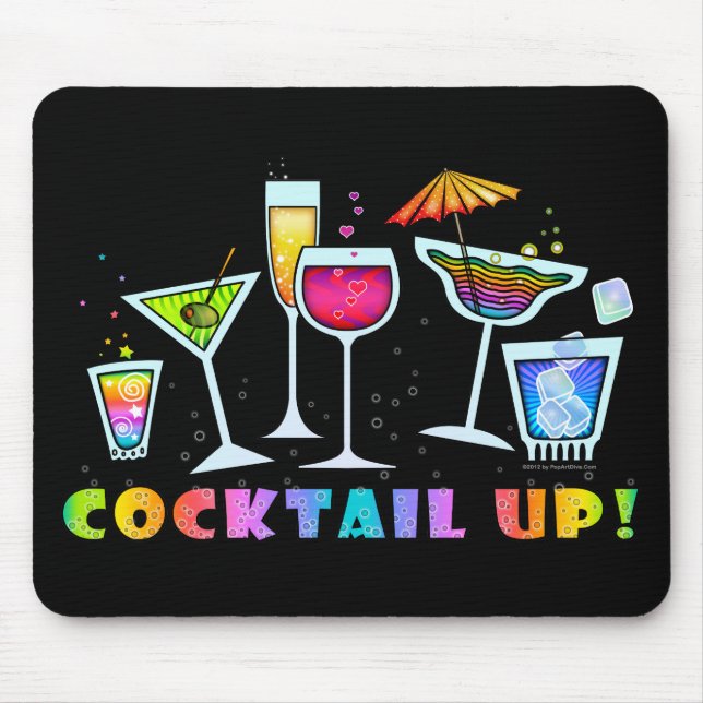 COCKTAIL UP GLASSES MOUSEPAD MUSMATTA (Framsidan)
