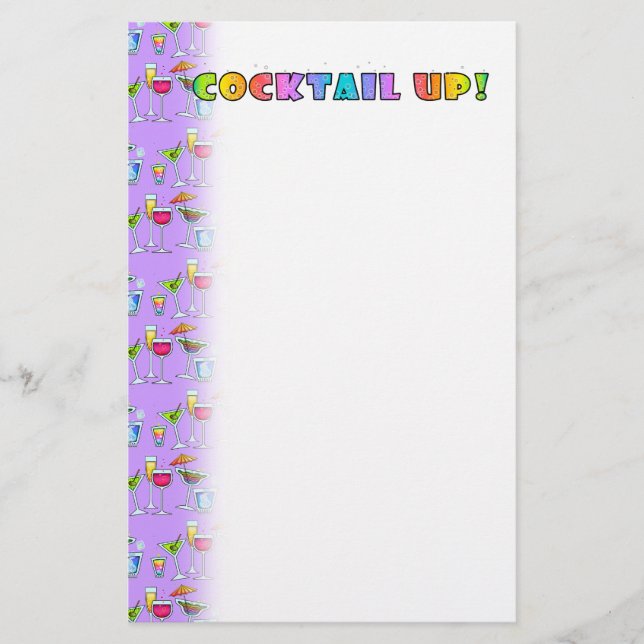 COCKTAIL UP STATIONERY BREVPAPPER (Framsida)