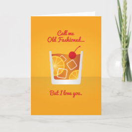 Cocktail Valentine, kalla mig Gamle Fashioned Helgkort