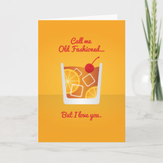 Cocktail Valentine, kalla mig Gamle Fashioned Helgkort