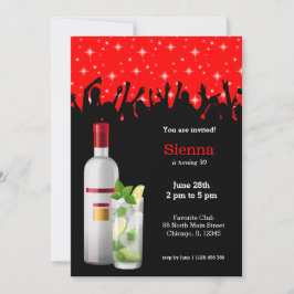 Cocktail * välj bakgrund färg inbjudningar