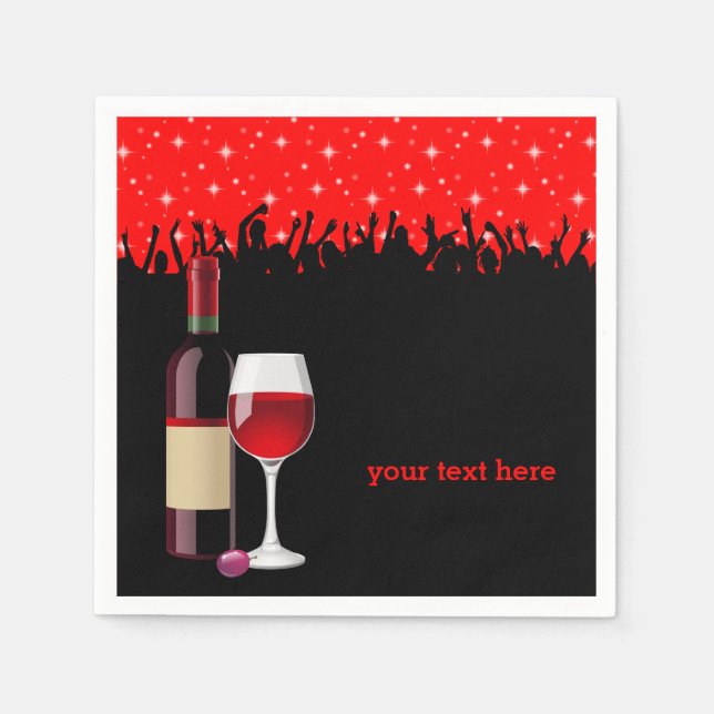 Cocktail * välj bakgrund färg pappersservett (Framsidan)