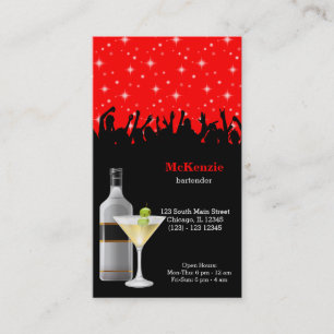 Cocktail * välj bakgrund färg visitkort