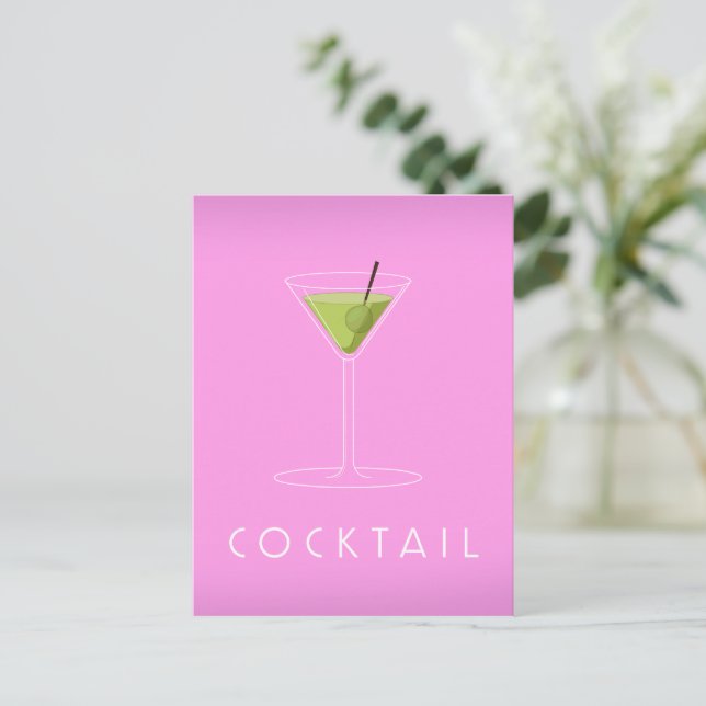 Cocktail Vykort (Stående Fram)
