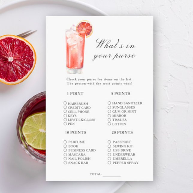 Cocktail - What's in your purse game (Skapare uppladdad)