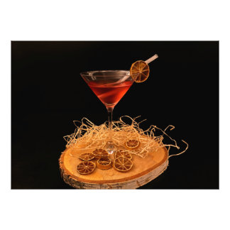 Cocktail Zitrone Granatapfel Fototryck