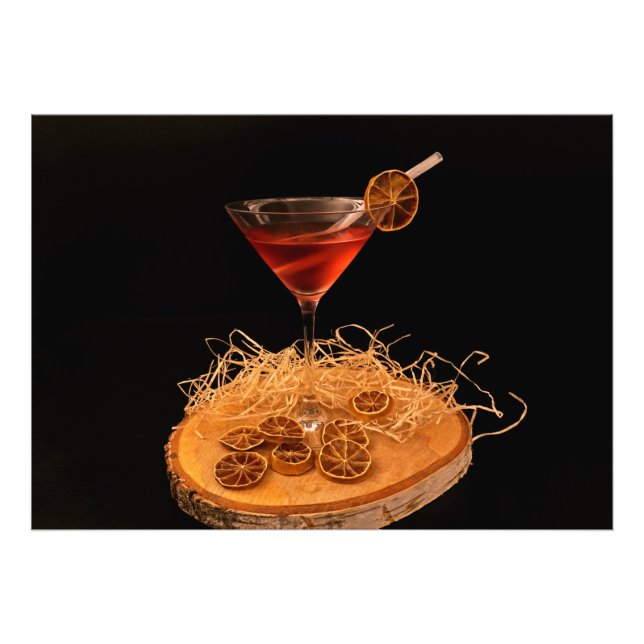 Cocktail Zitrone Granatapfel Fototryck (Framsidan)