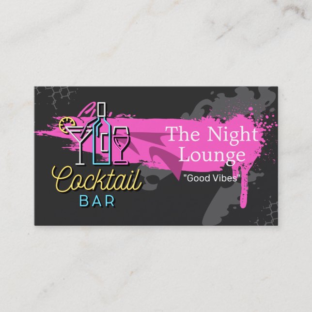 Cocktailbar | Lounge | Restaurang Visitkort (Framsida)