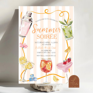Cocktaildrycker Sommar Soaré Inbjudan