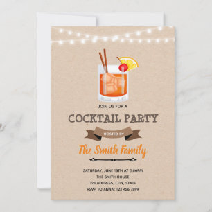 Cocktailfest firande inbjudan