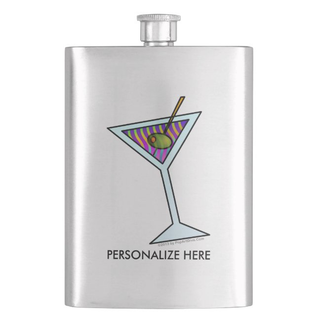COCKTAILFLASKOR - MARTINI DESIGN FICKPLUNTA (Framsidan)