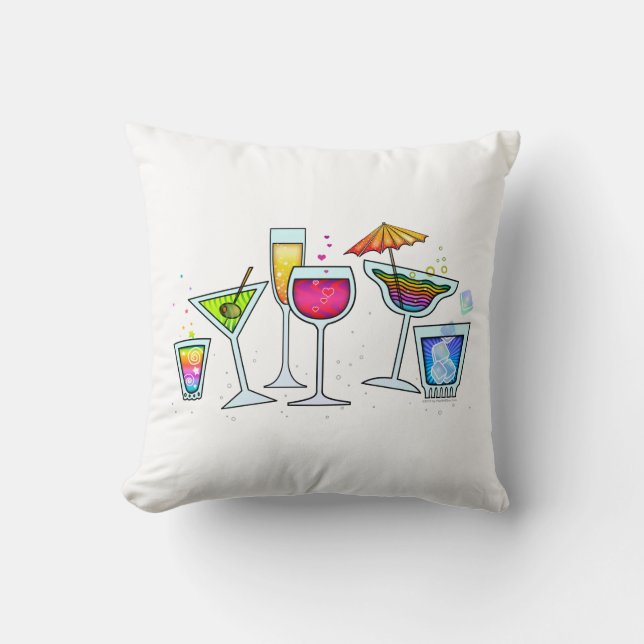 COCKTAILGLAS KAST ELLER LÄNDKUDD KUDDE (Framsida)