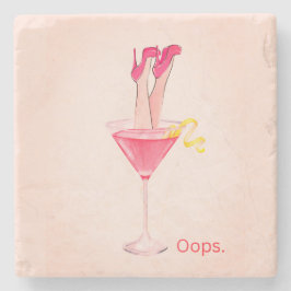 Cocktailhumorillustration, Rosa barvagn, Kvinnlig Stenunderlägg