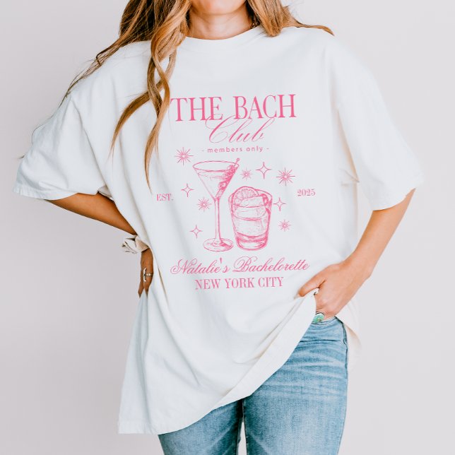 Cocktailklubb Möhippa Brudtärna Fest T Shirt (Pink Cocktails Bachelorette Party T-shirt)