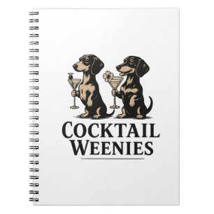 Cocktailkorvar Rolig Dachshund Wienerhund Anteckningsbok