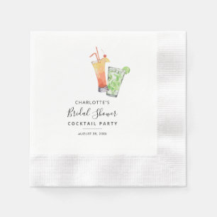 Cocktailparty Bröllopsdusch Manus Papper Pappersservett
