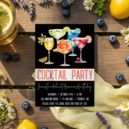 Cocktailparty, Fruktiga Drinkar, Födelsedagsfest Inbjudningar
