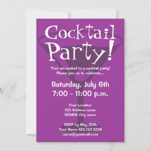 Cocktailparty-inbjudningar för firande inbjudningar