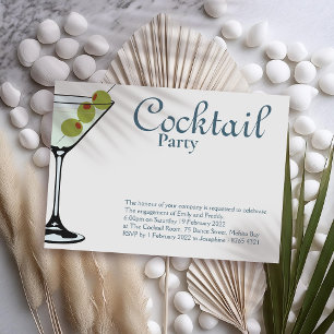 Cocktailparty Martini Inbjudan